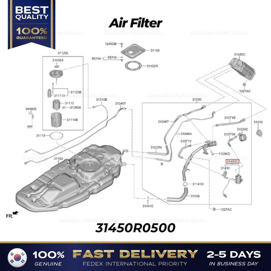 Genuine Air Filter 31450R0500 for Kia Carnival