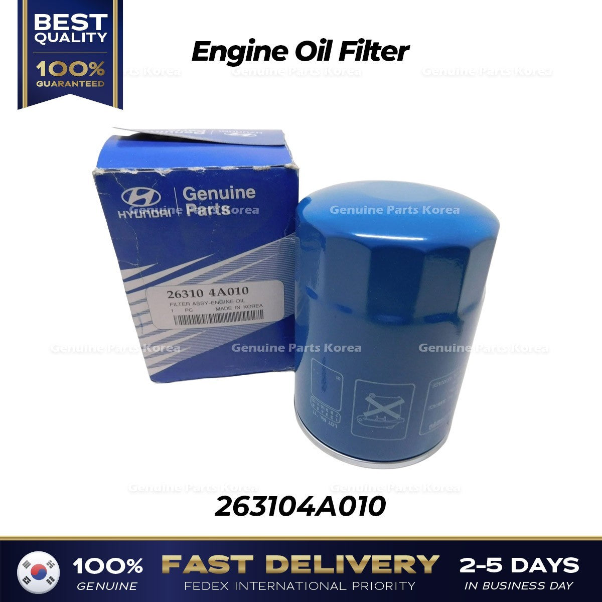 Genuine Engine Oil Filter 263104A010 for Hyundai H1 Grand Starex