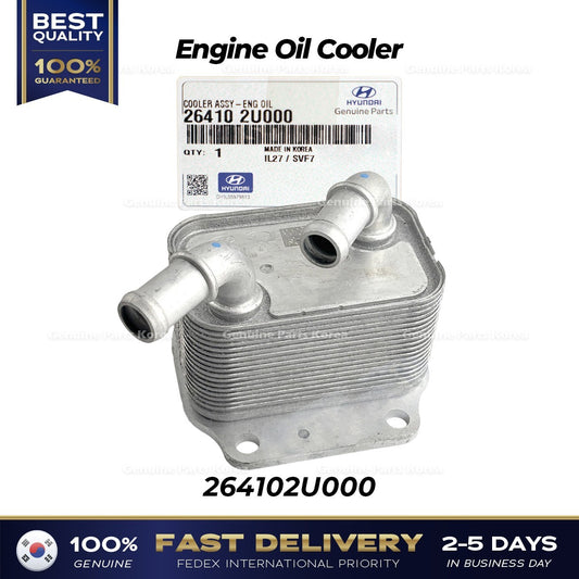 Genuine Engine Oil Cooler 264102U000 for Hyundai Kona Kia Sportage