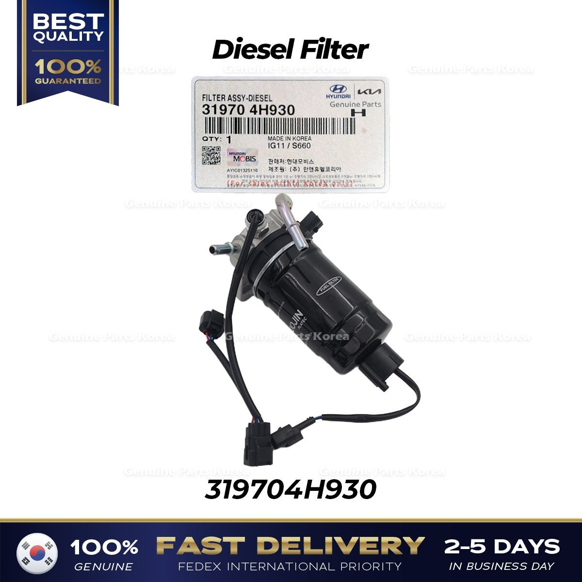 Genuine Diesel Filter 319704H930 for Hyundai H1 Grand Starex