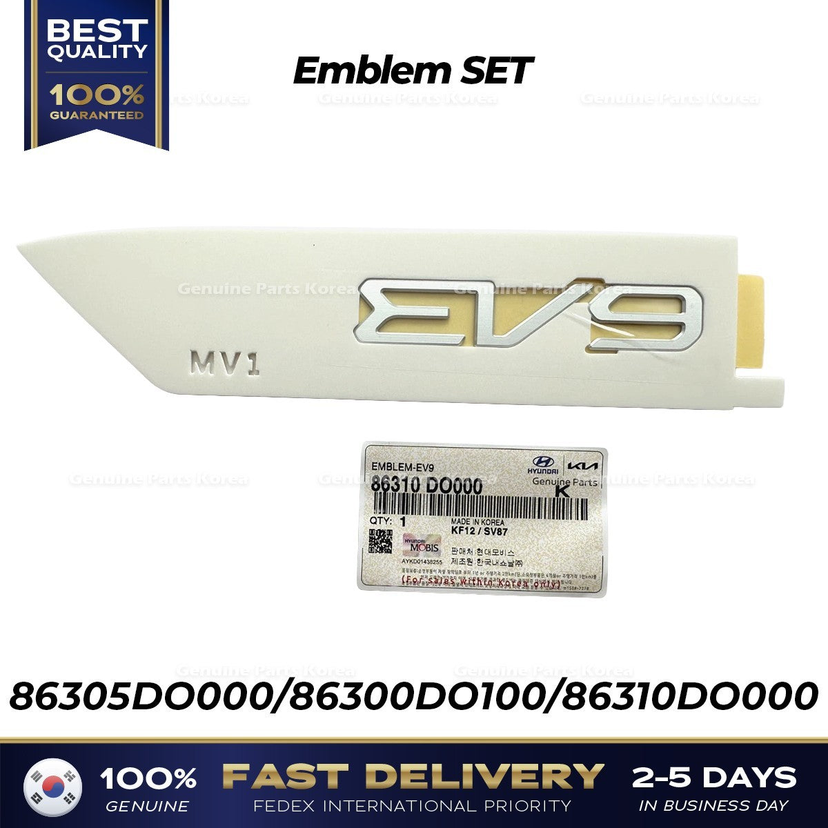 Genuine Emblem SET 86305DO000 86300DO100 86310DO000 for Kia EV9