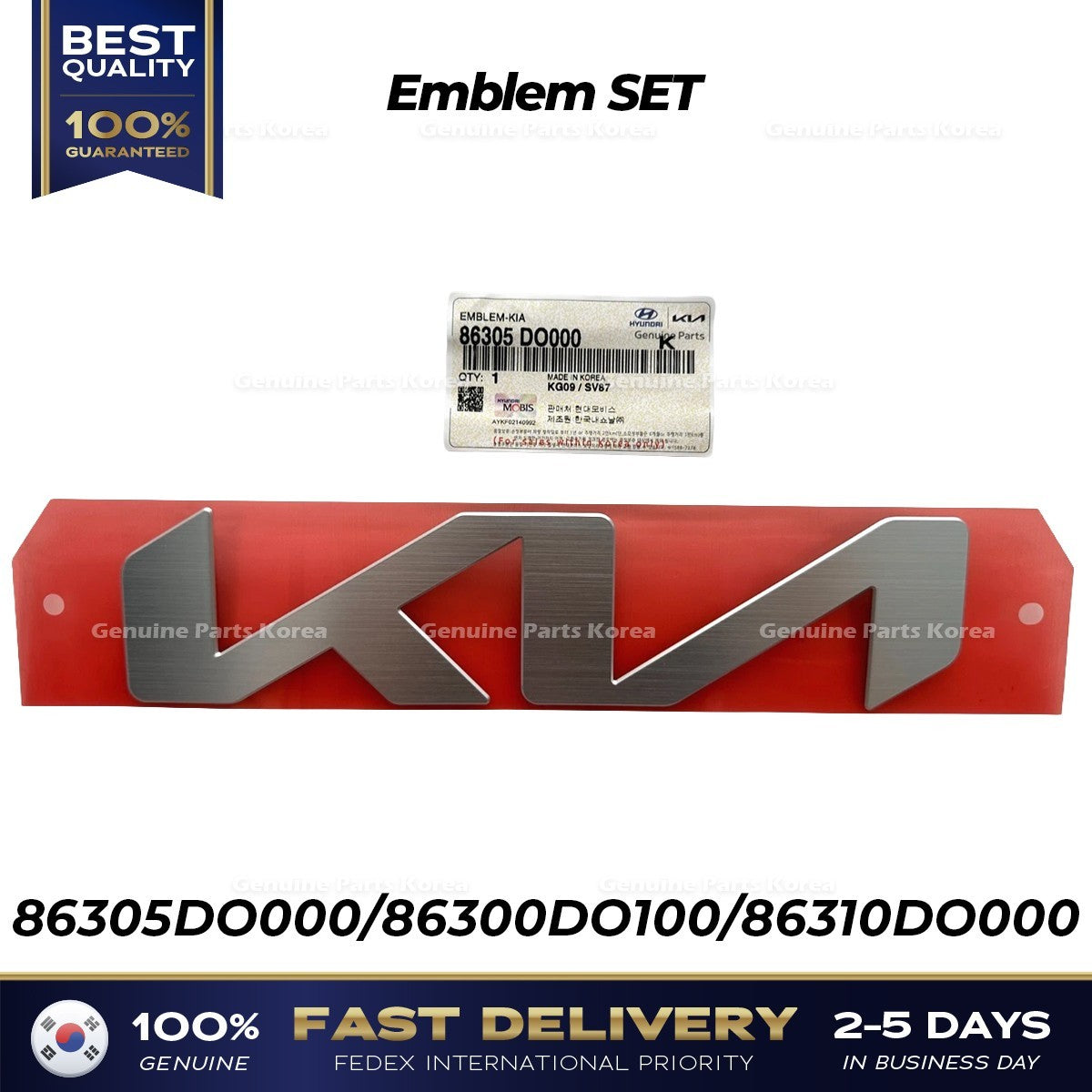 Genuine Emblem SET 86305DO000 86300DO100 86310DO000 for Kia EV9