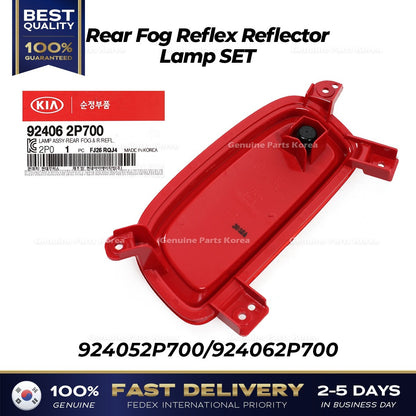 Genuine Rear Fog Reflex Reflector Lamp SET 924052P700 924062P700 for Sorento