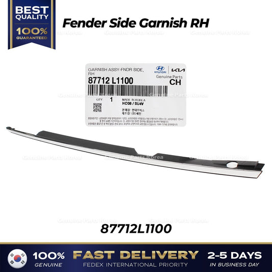 Genuine Fender Side Garnish RH 87712L1100 for Hyundai Sonata