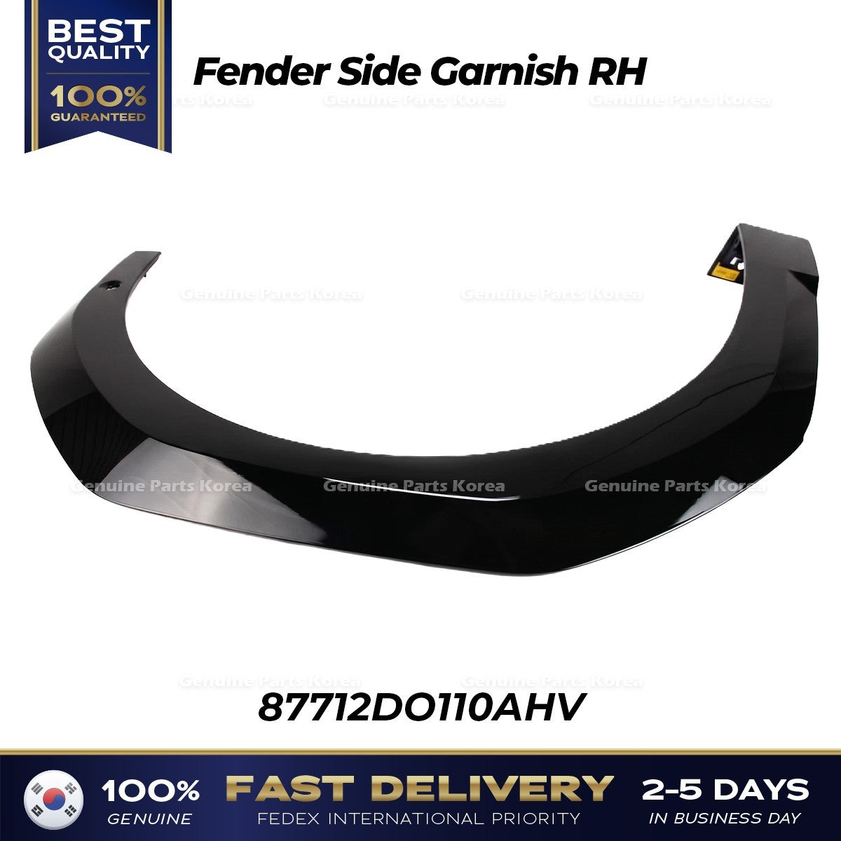 Genuine Fender Side Garnish RH 87712DO110AHV for Kia EV9