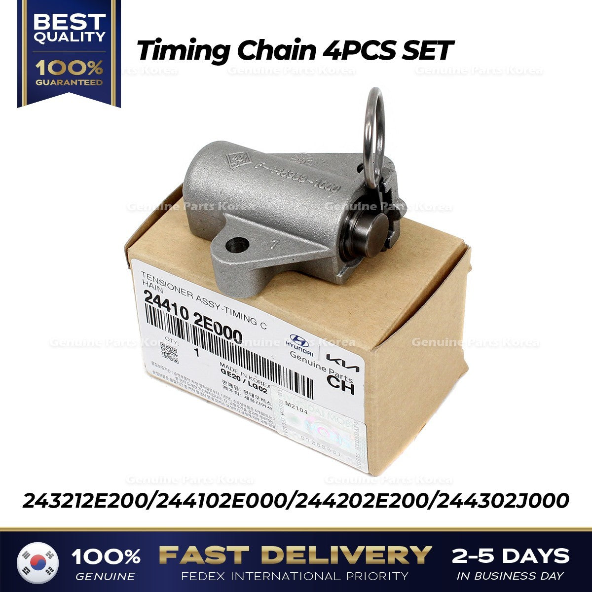 Genuine Timing Chain 4PCS SET 243212E200 for Hyundai Elantra Kia Forte