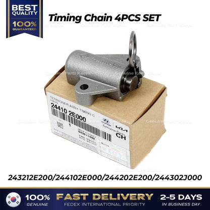 Genuine Timing Chain 4PCS SET 243212E200 for Hyundai Elantra Kia Forte