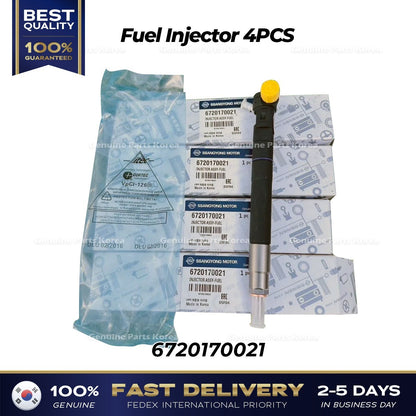 Genuine Fuel Injector 4PCS 6720170021 for Ssangyong Rodius Rexton