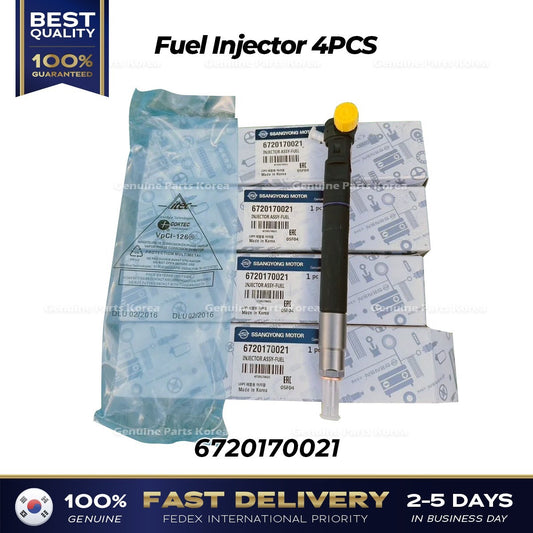 Genuine Fuel Injector 4PCS 6720170021 for Ssangyong Rodius Rexton