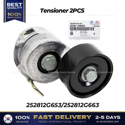 Genuine Tensioner 2PCS 252812G653 252812G663 for Hyundai Sonata Hybrid