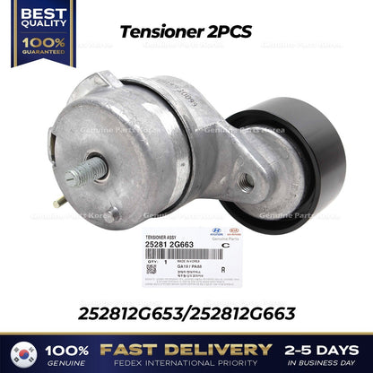 Genuine Tensioner 2PCS 252812G653 252812G663 for Hyundai Sonata Hybrid