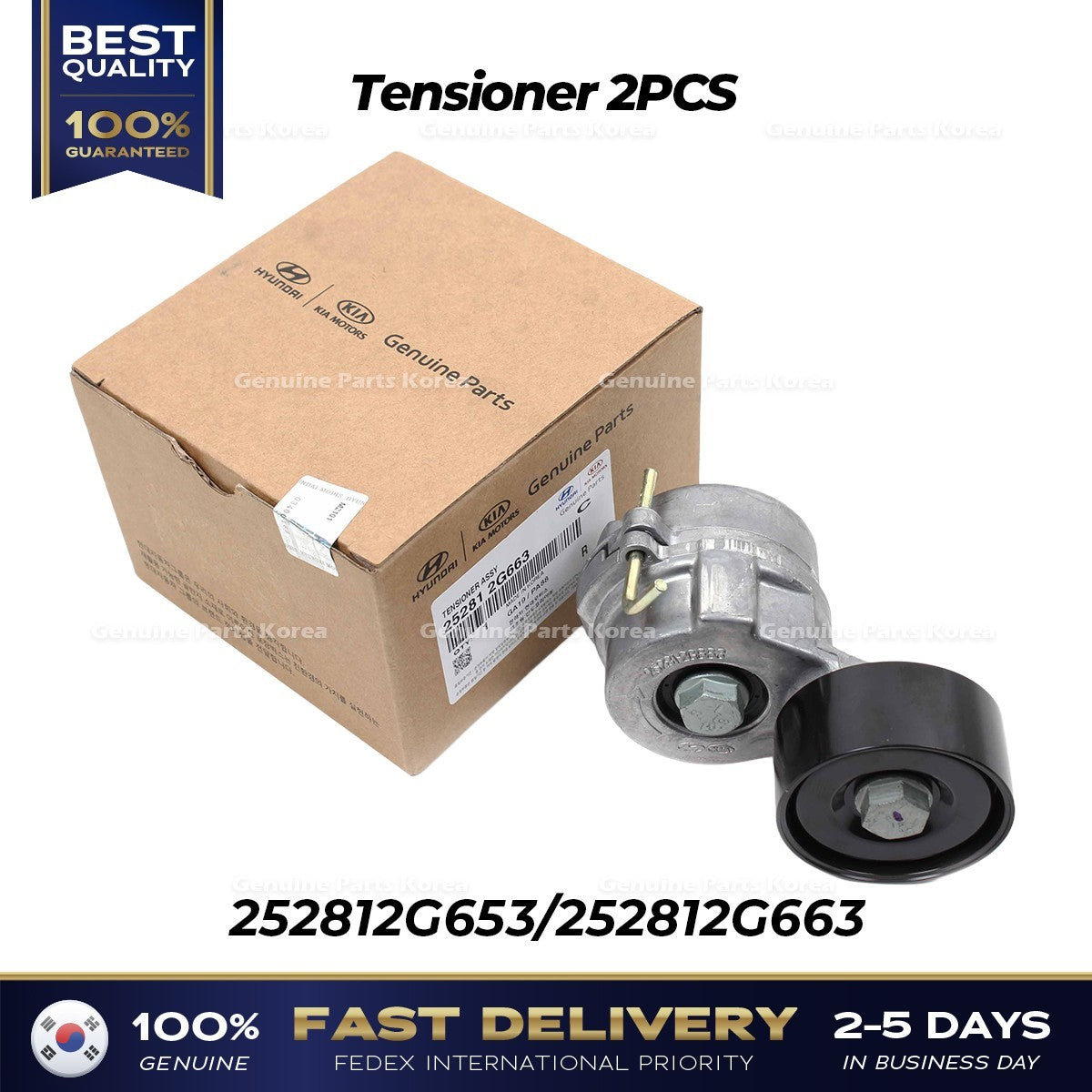 Genuine Tensioner 2PCS 252812G653 252812G663 for Hyundai Sonata Hybrid