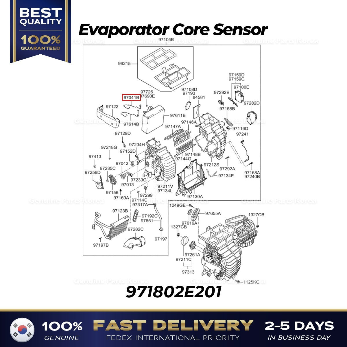 Genuine Evaporator Core Sensor 971802E201 for Hyundai Tuscon