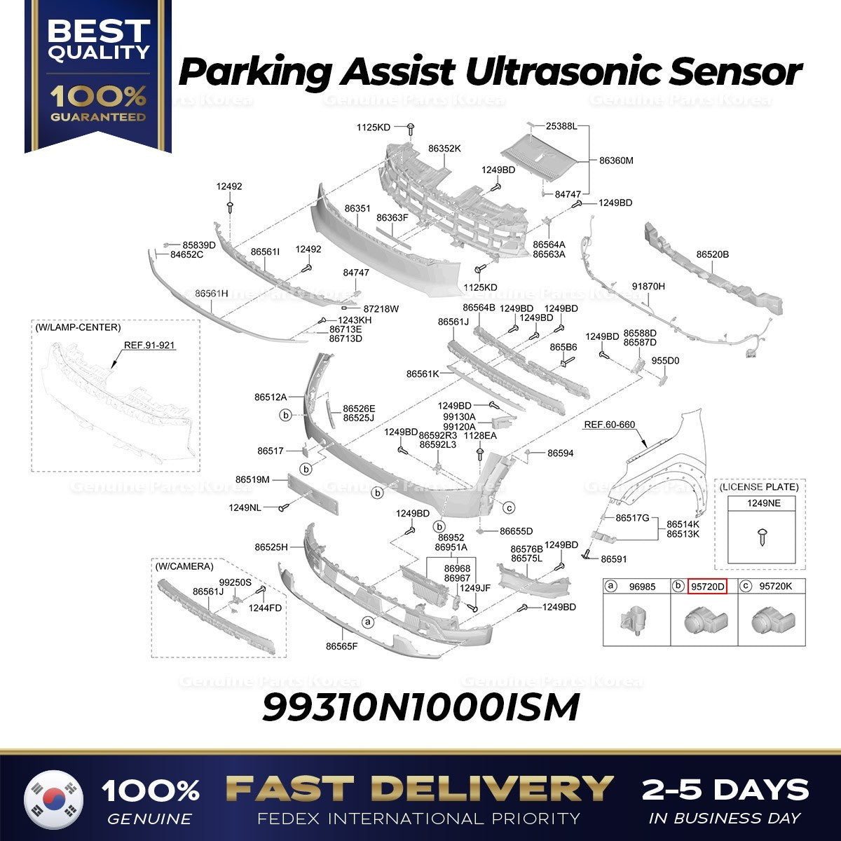 Genuine Parking Assist Ultrasonic Sensor 99310N1000ISM for Kia EV9