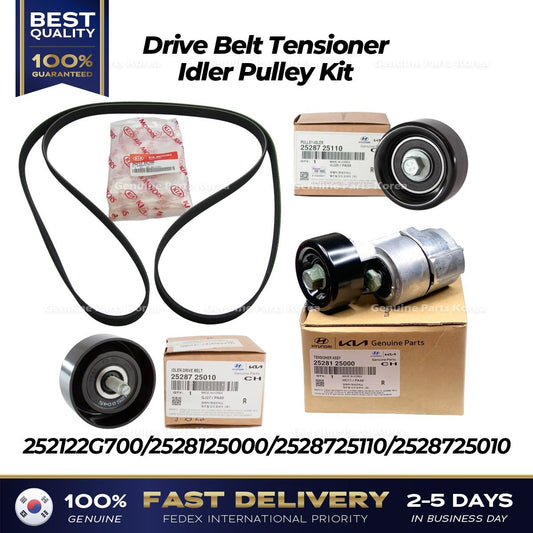 Genuine Drive Belt Tensioner Idler Pulley Kit 252122G700 for Hyundai Sonata