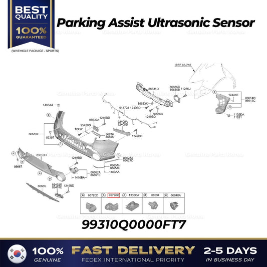 Genuine Parking Assist Ultrasonic Sensor 99310Q0000FT7 for Genesis GV70