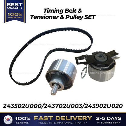 Genuine Timing Belt & Tensioner & Pulley SET 243502U000 for Hyundai Tucson