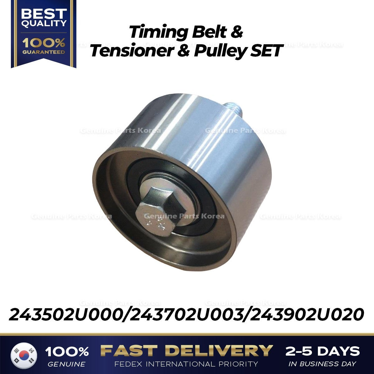 Genuine Timing Belt & Tensioner & Pulley SET 243502U000 for Hyundai Tucson