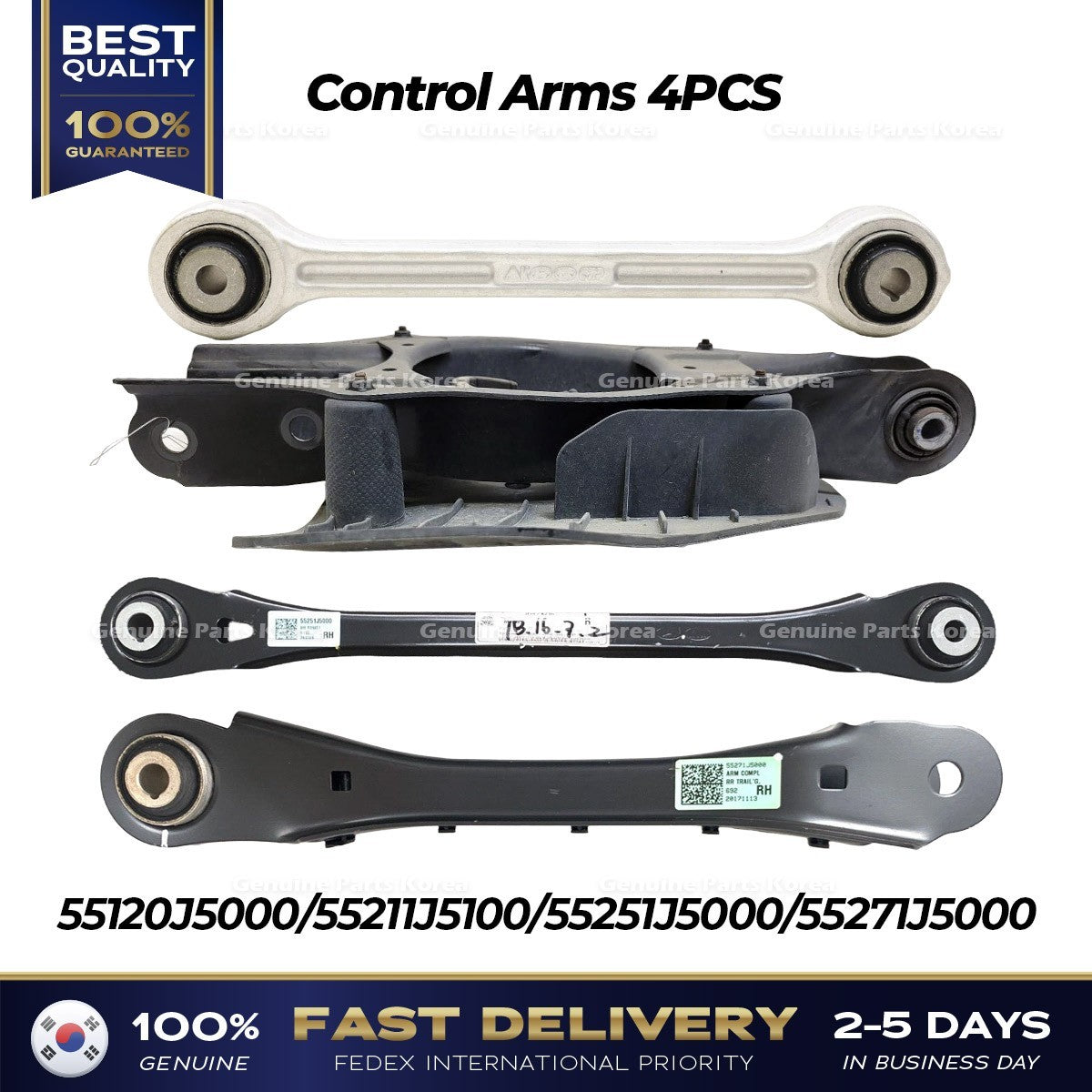 Genuine Control Arms 4PCS for Hyundai Genesis G70 Kia Stinger
