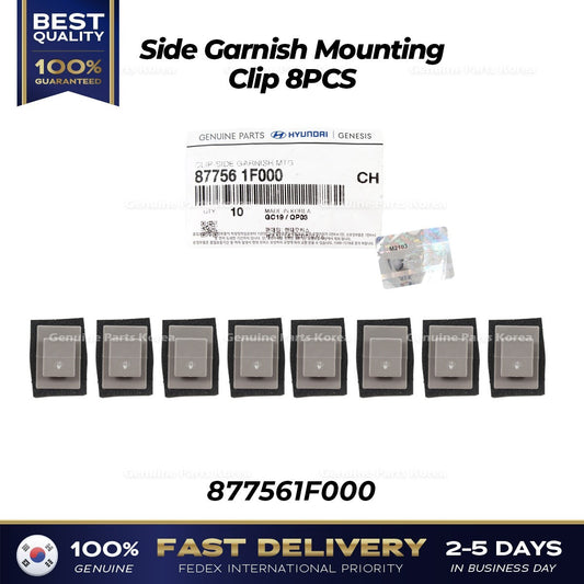 Genuine Side Garnish Mounting Clip 8PCS 877561F000 for Hyundai Kia