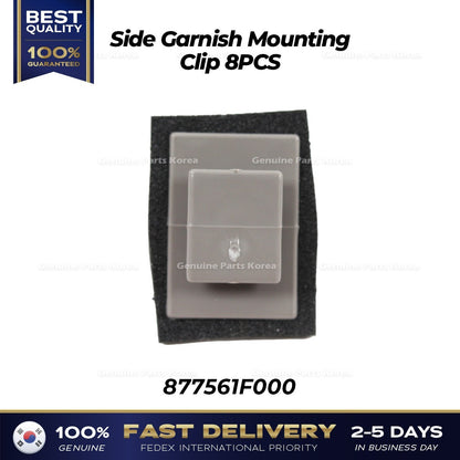 Genuine Side Garnish Mounting Clip 8PCS 877561F000 for Hyundai Kia