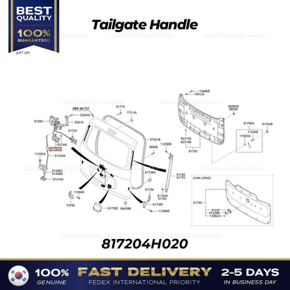 Genuine Tailgate Handle 817204H020 for Hyundai H1 Grand Starex