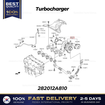 Genuine Turbocharger 282012A810 for Hyundai Tucson Kia Carens