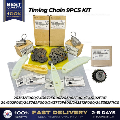 Genuine Timing Chain 9PCS KIT for Hyundai Santa Fe