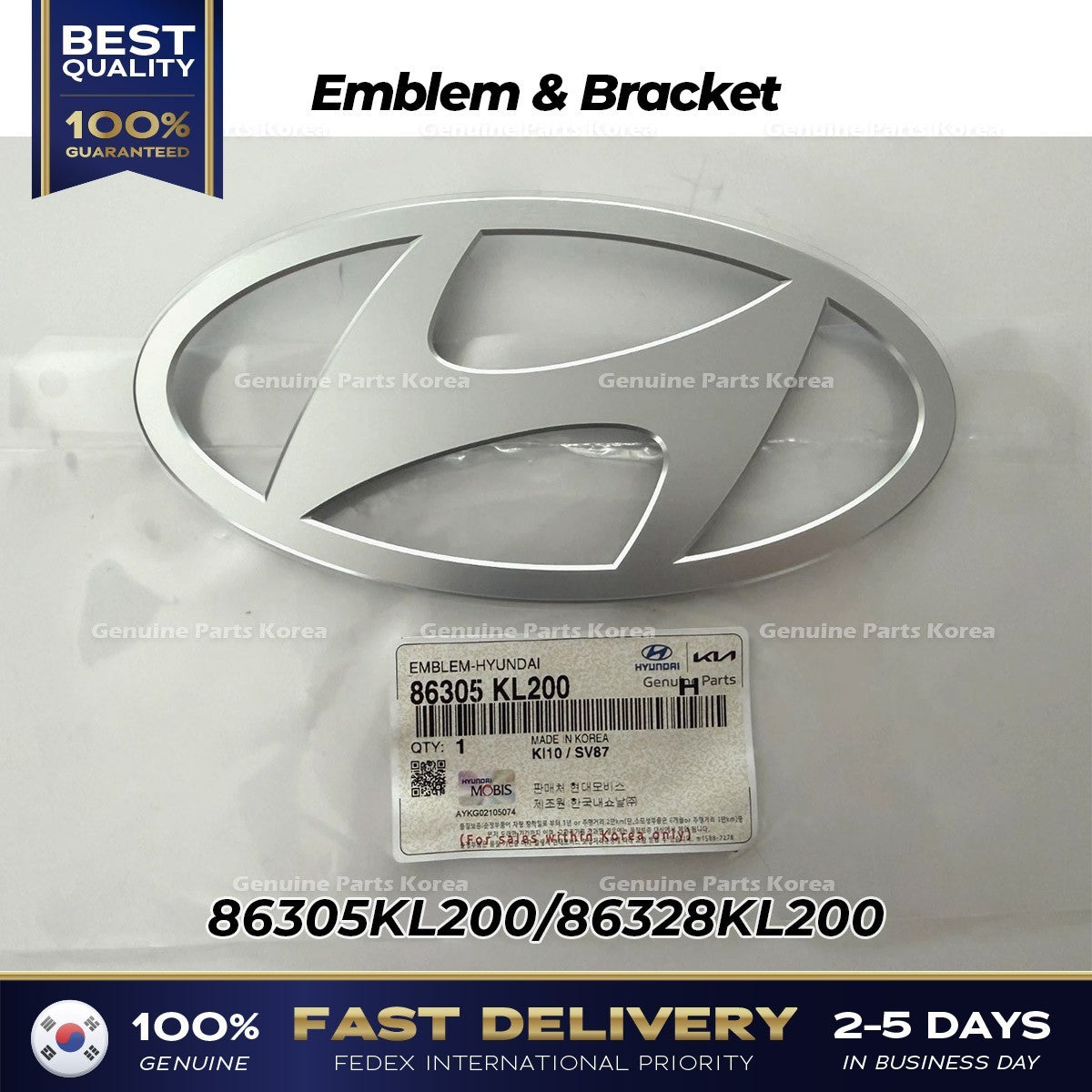 Genuine Emblem & Bracket 86305KL200 86328KL200 for Hyundai Ioniq 6