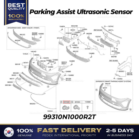 Genuine Parking Assist Ultrasonic Sensor 99310N1000R2T for Hyundai Santa Fe