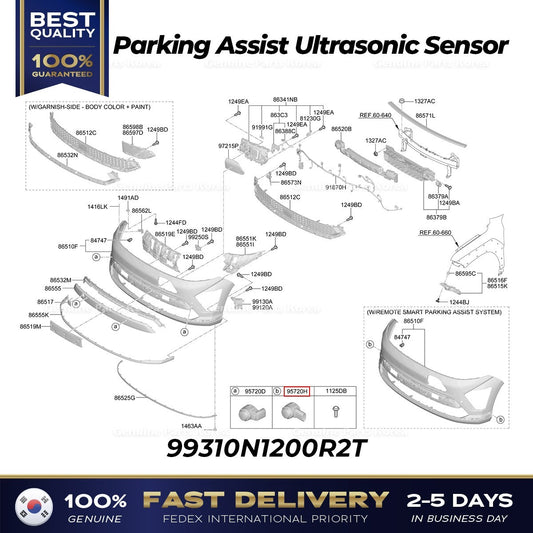 Genuine Parking Assist Ultrasonic Sensor 99310N1200R2T for Hyundai Kona