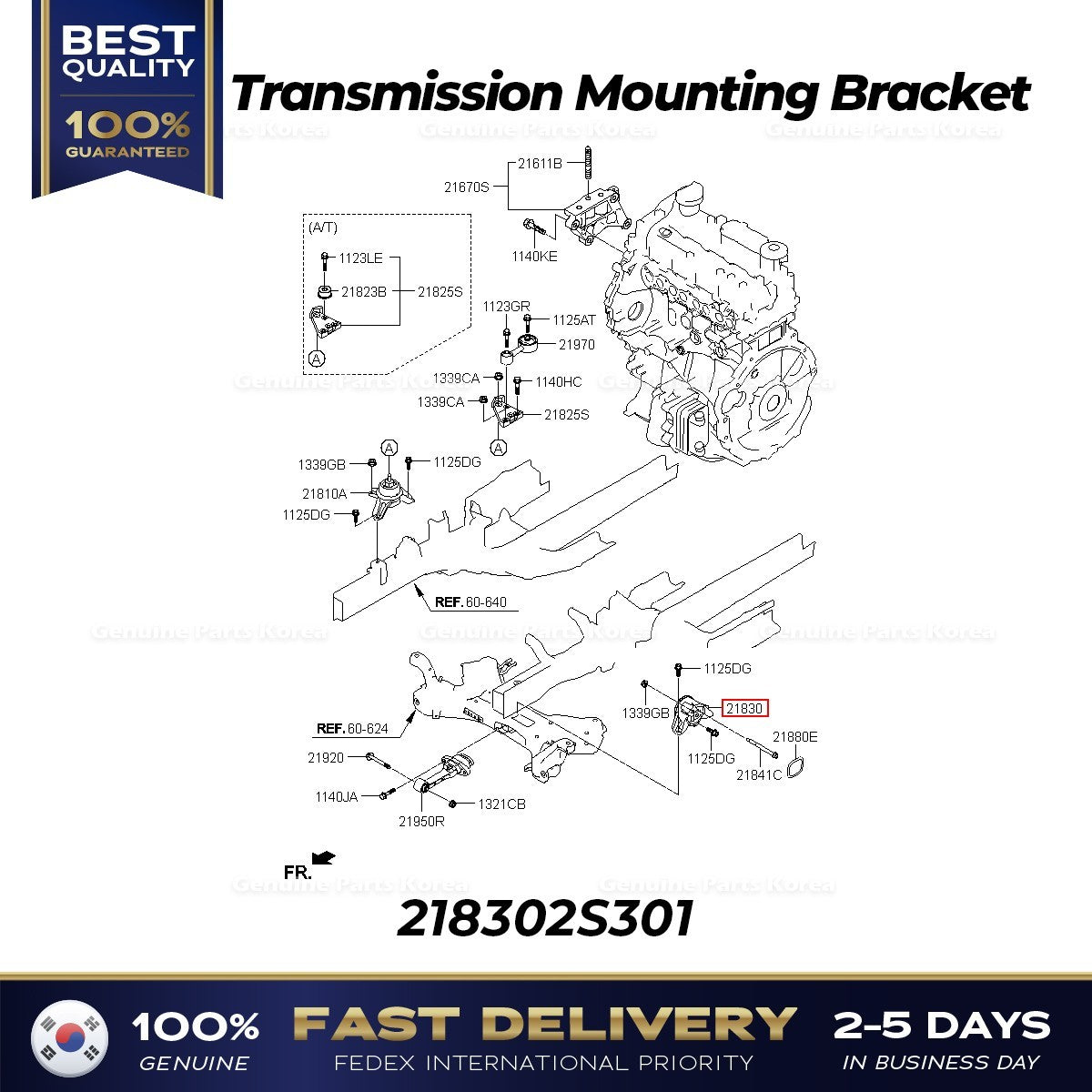 Genuine Transmission Mounting Bracket 218302S301 for Hyundai Tucson