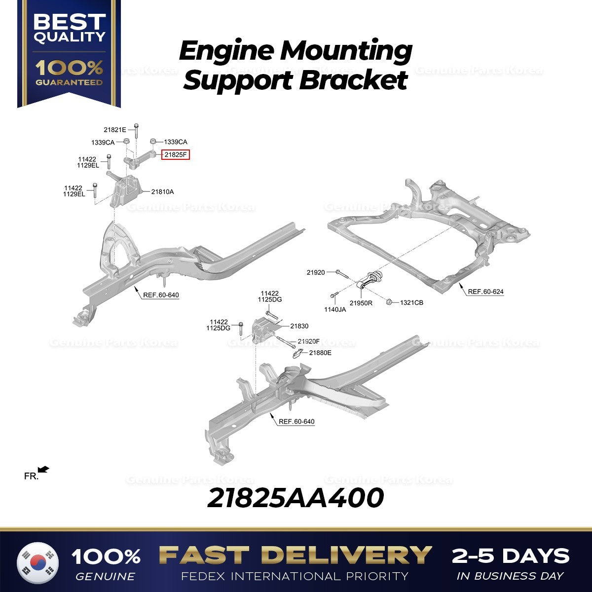 Genuine Engine Mounting Support Bracket 21825AA400 for Hyundai Elantra