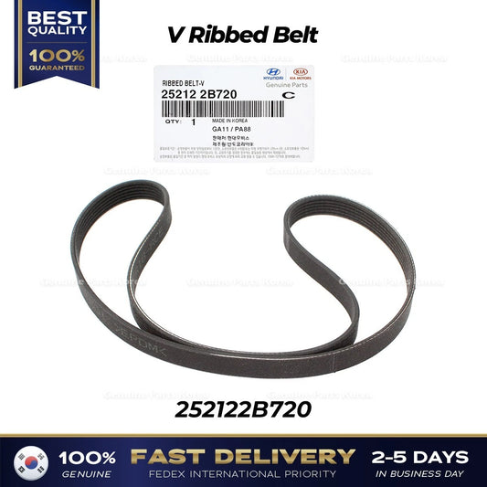 ⭐Genuine⭐ V Ribbed Belt 252122B720 for Hyundai Elantra Veloster Kia Forte