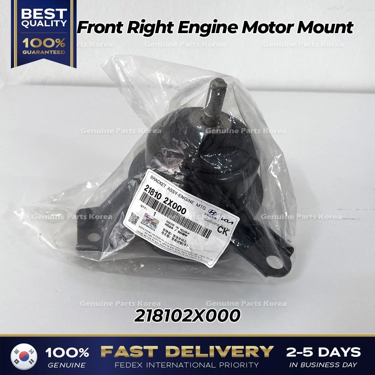 Genuine Front Right Engine Motor Mount 218102X000 for Kia Soul 2010-2013