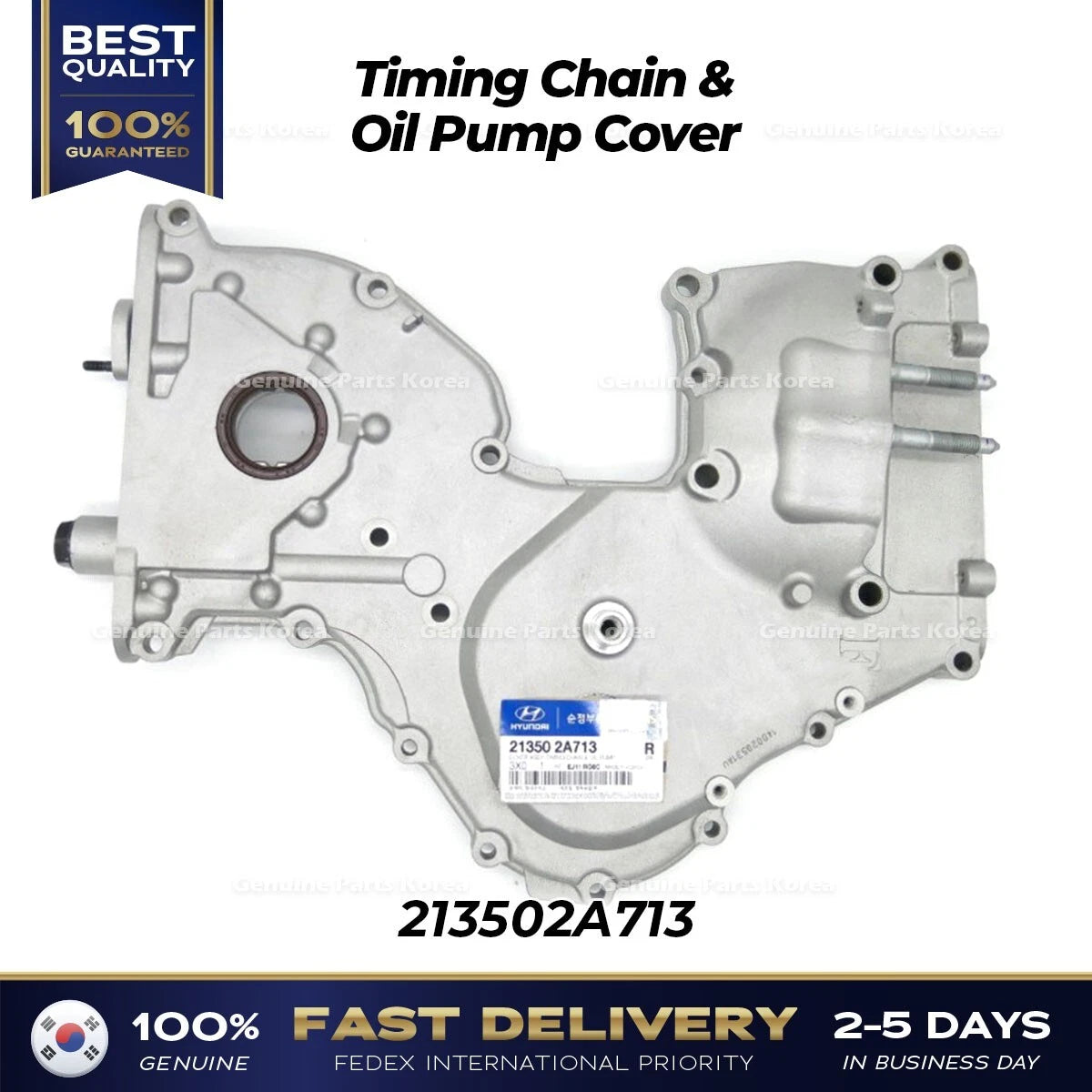 ⭐Genuine⭐ Timing Chain & Oil Pump Cover 213502A713 for Kia Rondo