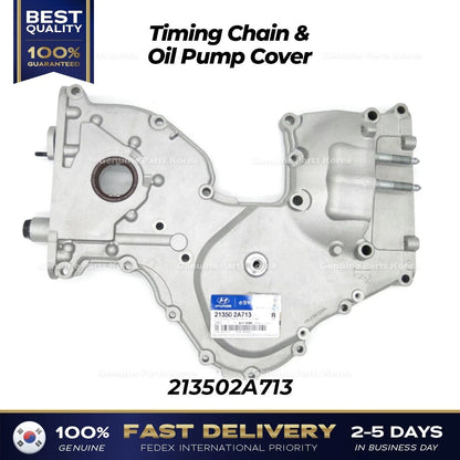 Genuine Timing Chain & Oil Pump Cover 213502A713 for Kia Rondo