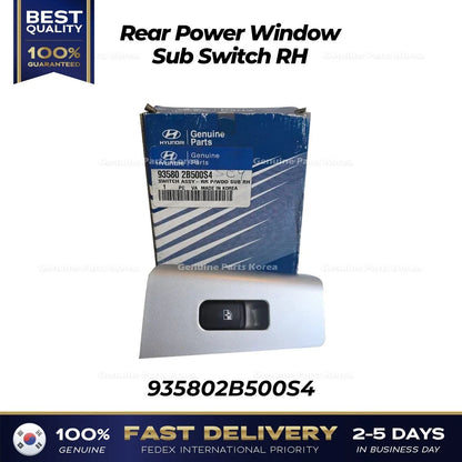 Genuine Rear Power Window Sub Switch RH 935802B500S4 for Hyundai Santa Fe