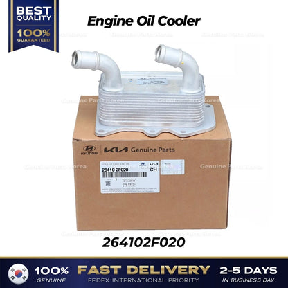 Genuine Engine Oil Cooler 264102F020 for Hyundai Santa Fe Tuscon Kia Sportage