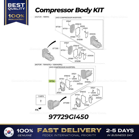 ⭐Genuine⭐ Compressor Body KIT 97729GI450 for Hyundai Ioniq 5