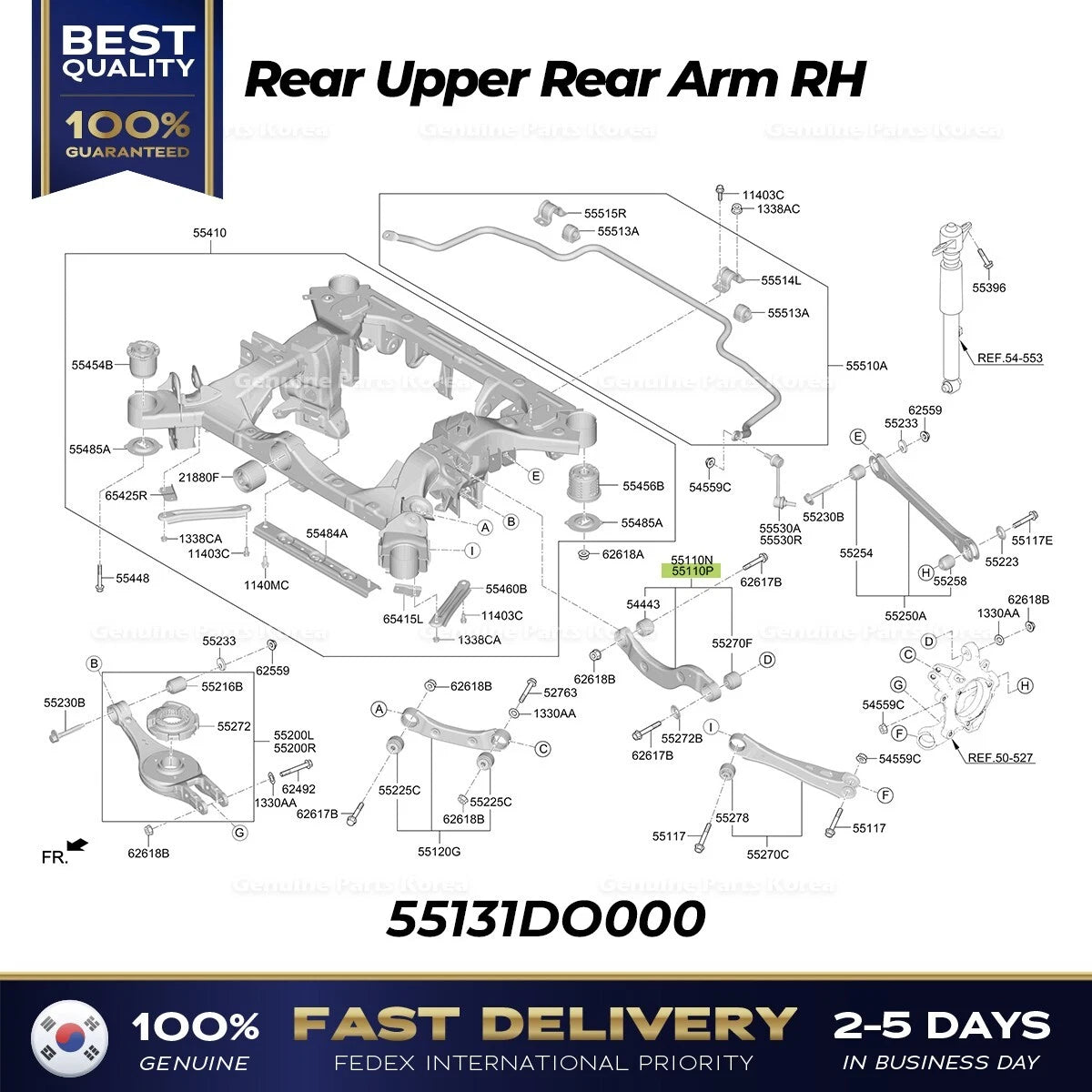 ⭐Genuine⭐ Rear Upper Rear Arm RH 55131DO000 for Kia EV9