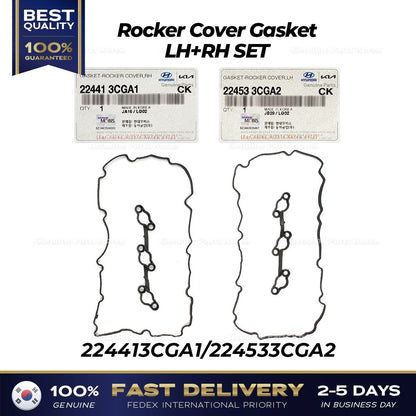 Genuine Rocker Cover Gasket LH RH SET for Hyundai Genesis Kia