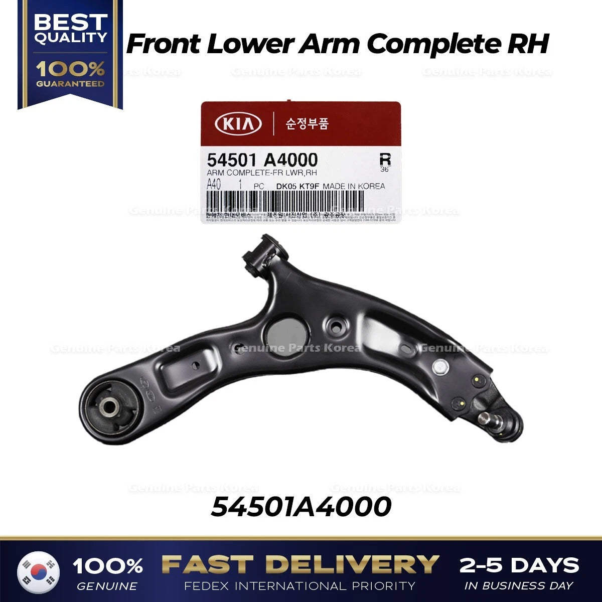 ⭐Genuine⭐ Front Lower Arm Complete RH 54501A4000 for Kia Rondo