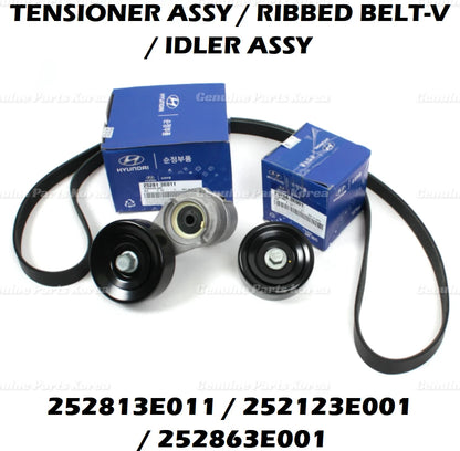 Genuine Belt Tensioner Kits 3P 1set for Hyundai Santa Fe Kia Rondo Optima