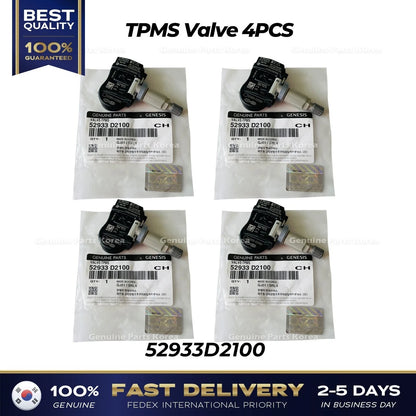 Genuine TPMS Valve 4PCS 52933D2100 for Hyundai Genesis G80 G90 GV80