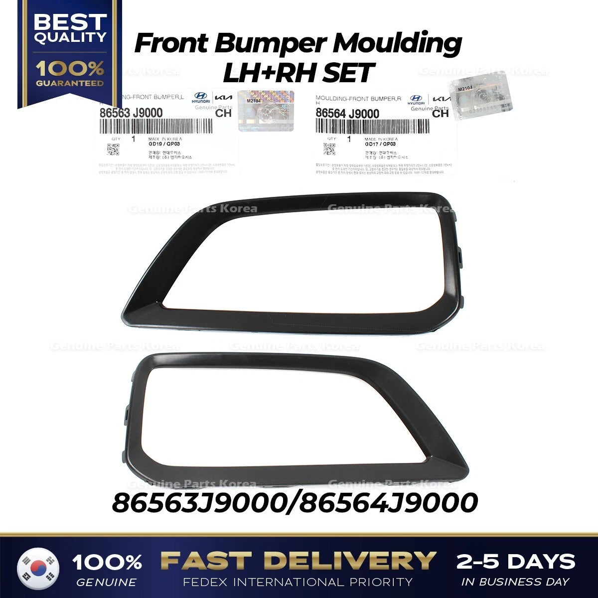⭐Genuine⭐ Front Bumper Moulding LH RH SET for Hyundai Kona