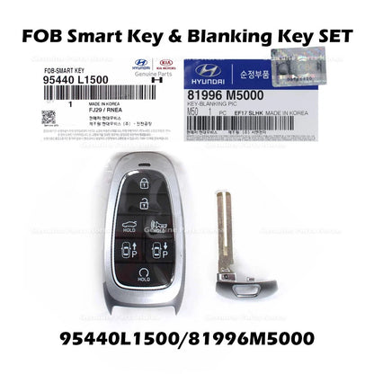 Genuine FOB Smart Key & Blanking Key SET 95440L1500 for Hyundai Sonata