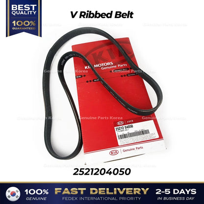 Genuine V Ribbed Belt 2521204050 for Kia Ray Picanto