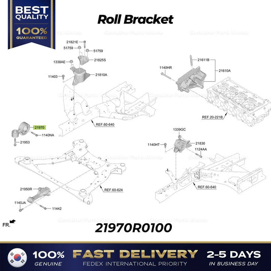 ⭐Genuine⭐ Roll Bracket 21970R0100 for Kia Carnival