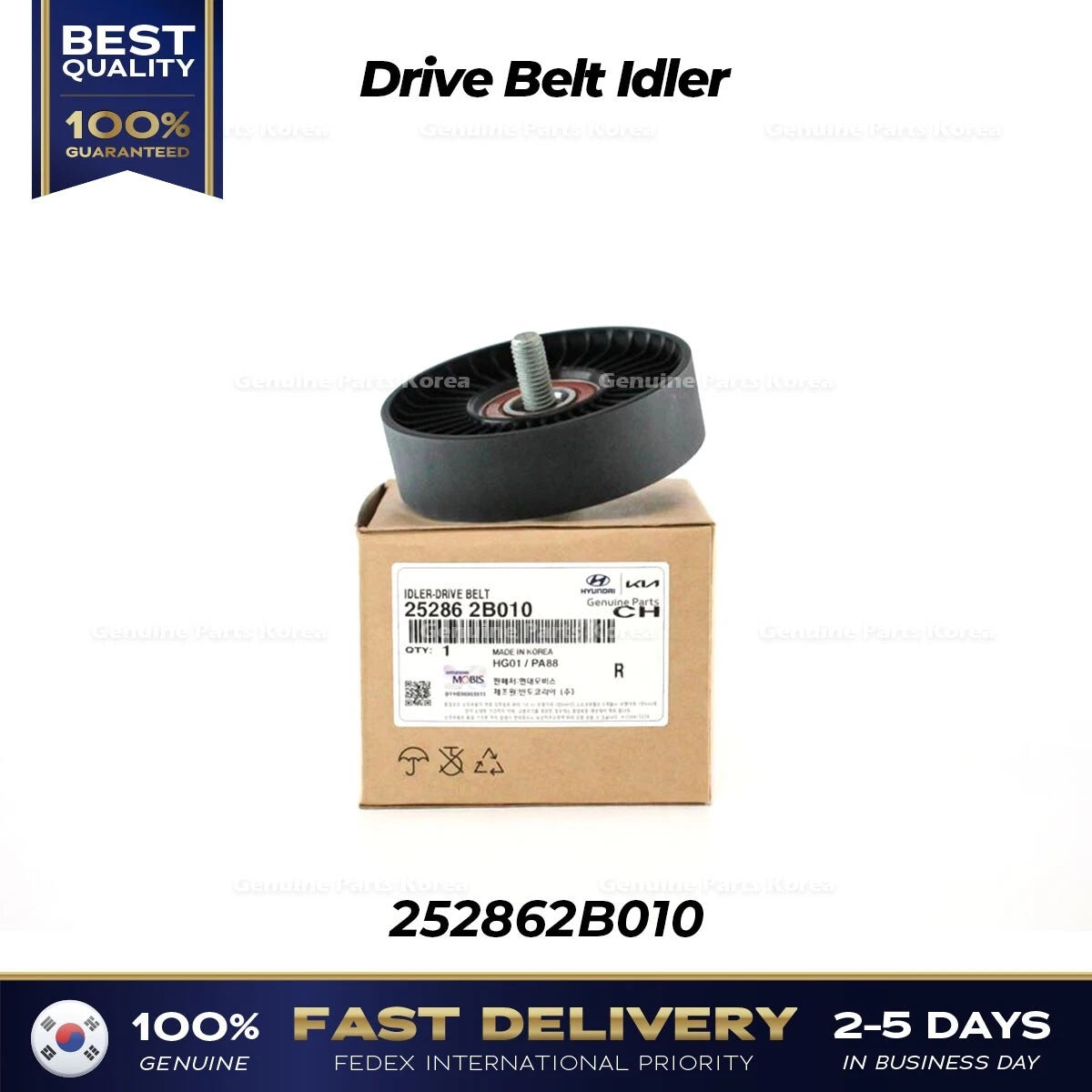 ⭐Genuine⭐ Drive Belt Idler 252862B010 for Hyundai Kia